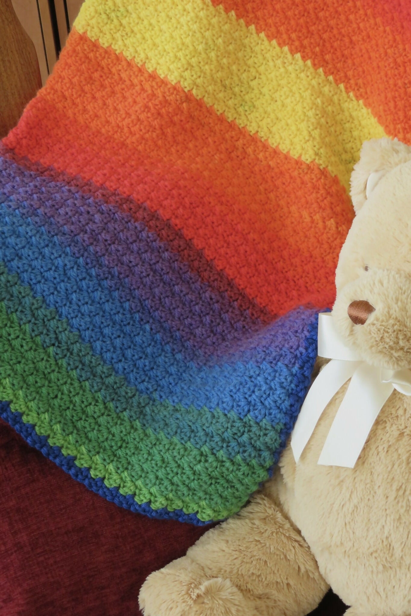 Fun Colorway Mandala Baby Blanket (Crochet)